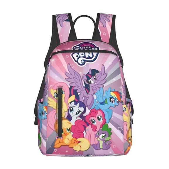 Cartoon My Cute Lit-tle Po-n-y Backpacks Large Capacity Travel Backpack Book Bag Laptop Bag Lightweight School Daypack