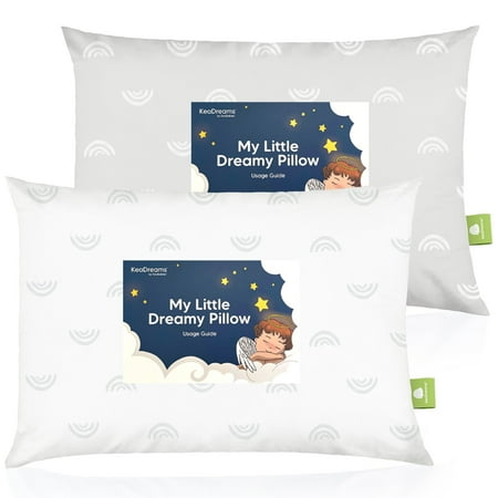 UPC: 0810019223877 | KeaBabies 2-Pack Toddler Pillows for Sleeping Kids Pillow for Girls & Boys (Gray Rainbow)