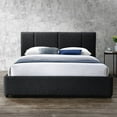 thumbnail image 5 of Omax Decor Venice Upholstered Platform Queen Bed in Black Boucle Fabric, 5 of 14