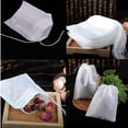 thumbnail image 5 of MYG 100Pcs Drawstring Reusable Bags Packing Bath Soap Herbs Empty Tea Bag White 2.17x2.76inch, 5 of 5