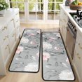 thumbnail image 4 of Kitchen Rugs Sets Of 2,Pioneer Flower Floral Print Pattern Anti Fatigue Kitchen Mat Rugs Non Slip Washable,Decorative Kitchen Floor Mats for Kitchen,Sink,Laundry,17"x47"+17"x47", 4 of 5