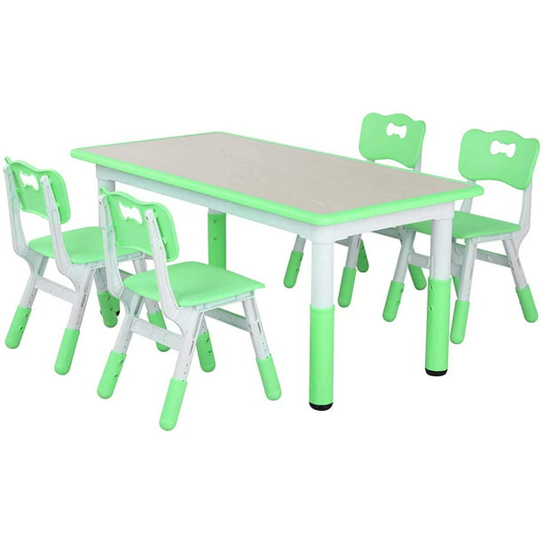 Hembor Kids Study Table And 4 Chairs, Best Table And Chair For 2 Year Old