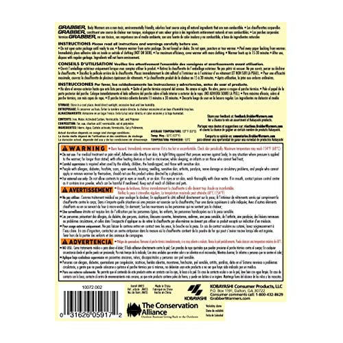 Grabber Warmers Grabber 12  Hours Peel N' Stick Body Warmer, 40-Count