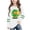 White, variant on St. Patrick's Day Girls Long Sleeve Graphic Tee Tunic Leprechaun Shamrock Black Kids Sizes 110-170,Size 3 T