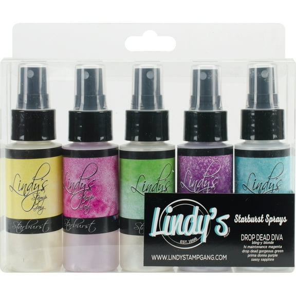 Lindy's Stamp Gang Starburst Sprays 2oz 5/Pkg-Drop Dead Diva