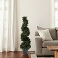 thumbnail image 2 of Pure Garden Set of Two 4FT Indoor/Outdoor Spiral Cypress Artificial Trees, 2 of 7