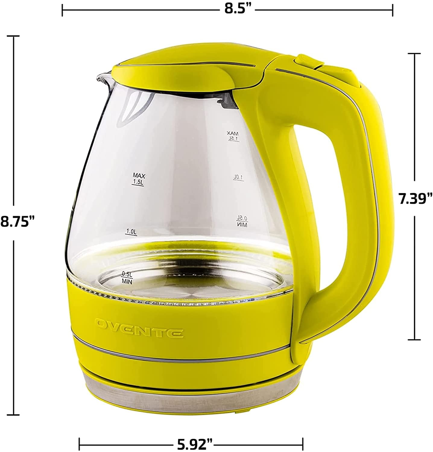  Vianté Electric Glass Tea Kettle. Fast Water Boiler