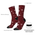 thumbnail image 4 of Rateoe Romantic white snowflakes for Women Casual Calf Socks - Cute Crew Socks - Thin Soft Above Ankle Socks Size 5-11, 4 of 6
