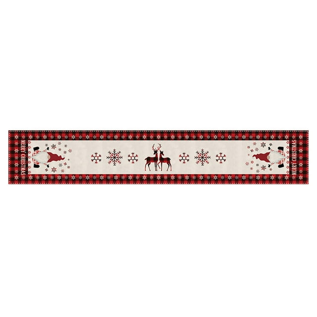 Moyic Bandera de escritorio de Navidad Impresión de camino de Cubierta de escritorio de moda Fiesta de Navidad Accesorios de adorno de Año Mostrada tipo 6