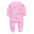 thumbnail image 2 of Edvintorg 0-12Months Toddler Baby Sleeper Long Sleeve Baby Clothes for Girls Cute Printed Round Neck Jumpsuit Rompers Spring Fall Cotton Infant Jumpsuit Cartoon Costume, 2 of 3