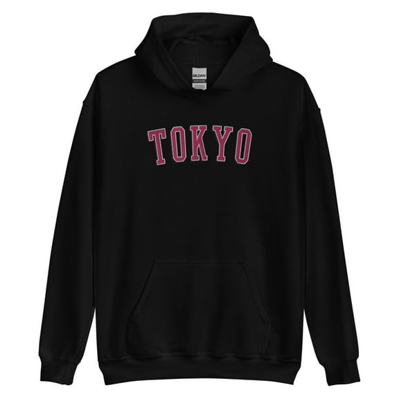 Tokyo Hot Pink Embroidered Hoodie (Black, S)