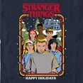 thumbnail image 2 of Netflix Men's Stranger Things Retro Happy Holidays Card Graphic T-Shirt, 2 of 5