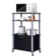thumbnail image 2 of Estante Soporte de Microondas Costway Organizador Almacenamiento en Cocina 60 x 40 x 98 cm Negro, 2 of 9