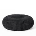 thumbnail image 6 of Pouf Ottoman, Donuts Shape Pouf, Handmade Cotton Thread Foot Stool, Knit Bean Bag Floor Chair For The Living Room, Bedroom (24.50"Dx24.50"Wx10.75"H), 6 of 9