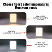 Light Therapy Lamp - 10000 Lux Therapy Light with 3 Color Temperatures and 6 Timer Settings, Touch Control Happy Lamp for Home/Office Use