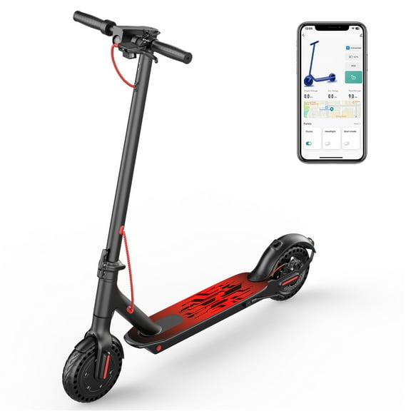 Electric Scooter for Adults, 8.5" Tires 19Mph 350W Motor 21 Miles, 36V Folding E-Scooter Rear Drive Dual Disc Brake for City Commutes, Campus Rides, Travel