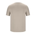 thumbnail image 7 of Yuanlook Men's Crew Neck Short Sleeve Blank Tee, Solid Plain Smooth Fabric Loose Fit Basic Daily Casual T-Shirt M-5XL, 7 of 7