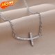 thumbnail image 1 of Collar de Cruz gótica para mujer, cadena de acero inoxidable de Color dorado, joyería de diseñador de lujo, regalo de Navidad, Envío Gratis, 1 of 4