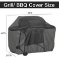thumbnail image 5 of DOTSOG 66" Grill Cover Waterproof Weather Resistant 210D Oxford BBQ Cover Suitable for Weber, Brinkmann, Char Broil Grills and More (66inch), 5 of 7