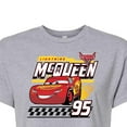 thumbnail image 3 of Disney Cars - Lightning McQueen Race Winner - Juniors Cropped Cotton Blend T-Shirt, 3 of 5