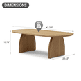 thumbnail image 3 of Tcbosik 47" Oval Coffee Table, Mid Century Modern Center Table for Living Room, Natural Wood, 3 of 7