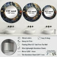 thumbnail image 4 of Designart "Blue Yellow Galactic Universe Celestial Beauty" Comets Blue Large Round Mirror - Round Mirror Wall Décor - Modern Round Printed Mirror 23" x 23" Inch, 4 of 5