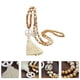 thumbnail image 3 of 1 collar de cuentas de madera con borlas y símbolo de la paz, cadena para el cuello, colgante para suéter de mujer, 3 of 7