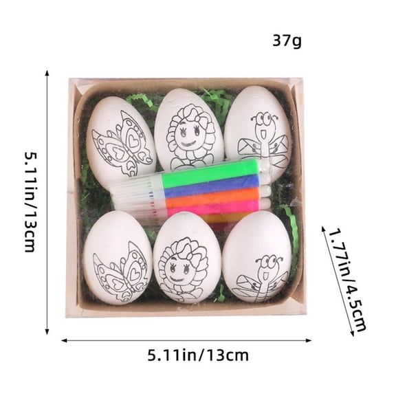Easter Eggs DIY Kit with 5 Colors Paint Pen,Easter Eggs Bulk for Filling Easter Candy,Easter Theme Party Favor,Easter Basket Stuffers Fillers