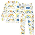 thumbnail image 2 of Rainbows Pattern Cotton Pajamas 2 Piece Set Sleepwear Soft and Comfortable Homewear Nightwear, 2 of 7