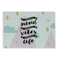 thumbnail image 1 of Positive Energy Cutting Board, Abstract Design Motivational Themed Words with Mind Vibes Life Words, Decorative Tempered Glass Cutting and Serving Board, in 3 Sizes, by Ambesonne, 1 of 2