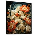 thumbnail image 2 of Designart "Bouquet Of Orange Flowers In Popart" Pop Art Floater Framed Canvas Prints, 2 of 5