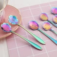 thumbnail image 6 of WASHWEPE 5Pack -plated Flower Shape Stainless Steel Mixing Spoon for Cooking Enthusiasts, 6 of 8