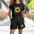 thumbnail image 4 of SELONE Girls Summer Outfits 2 Piece Sets Stars and Stripes Big Kids Wear T Shirts and Shorts 4th of July Clothing, 4 of 5
