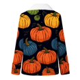 thumbnail image 3 of Puntoco Abrigo Mujer Halloween Impreso Moda Manga Larga Bolsillo Compuesto Felpa Botón Abrigo Manga Larga Sin Sombrero Casual Abrigo/Chaqueta Liquidación Puntoco Puntoco-1, 3 of 4