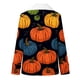 thumbnail image 3 of Puntoco Abrigo Mujer Halloween Impreso Moda Manga Larga Bolsillo Compuesto Felpa Botón Abrigo Manga Larga Sin Sombrero Casual Abrigo/Chaqueta Liquidación Puntoco Puntoco-1, 3 of 4