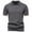 Dark Gray, variant on Shirt for Men Classic Striped Knit Short Sleeve V-Neck Open Collared Top with Contrast Trim Soft Breathable Knitwear