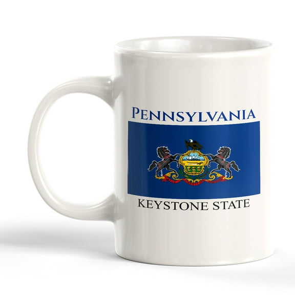 Designs ByLITA Pennsylvania: Keystone State 11oz Plastic Coffee Mug| States Flag Collection Mug
