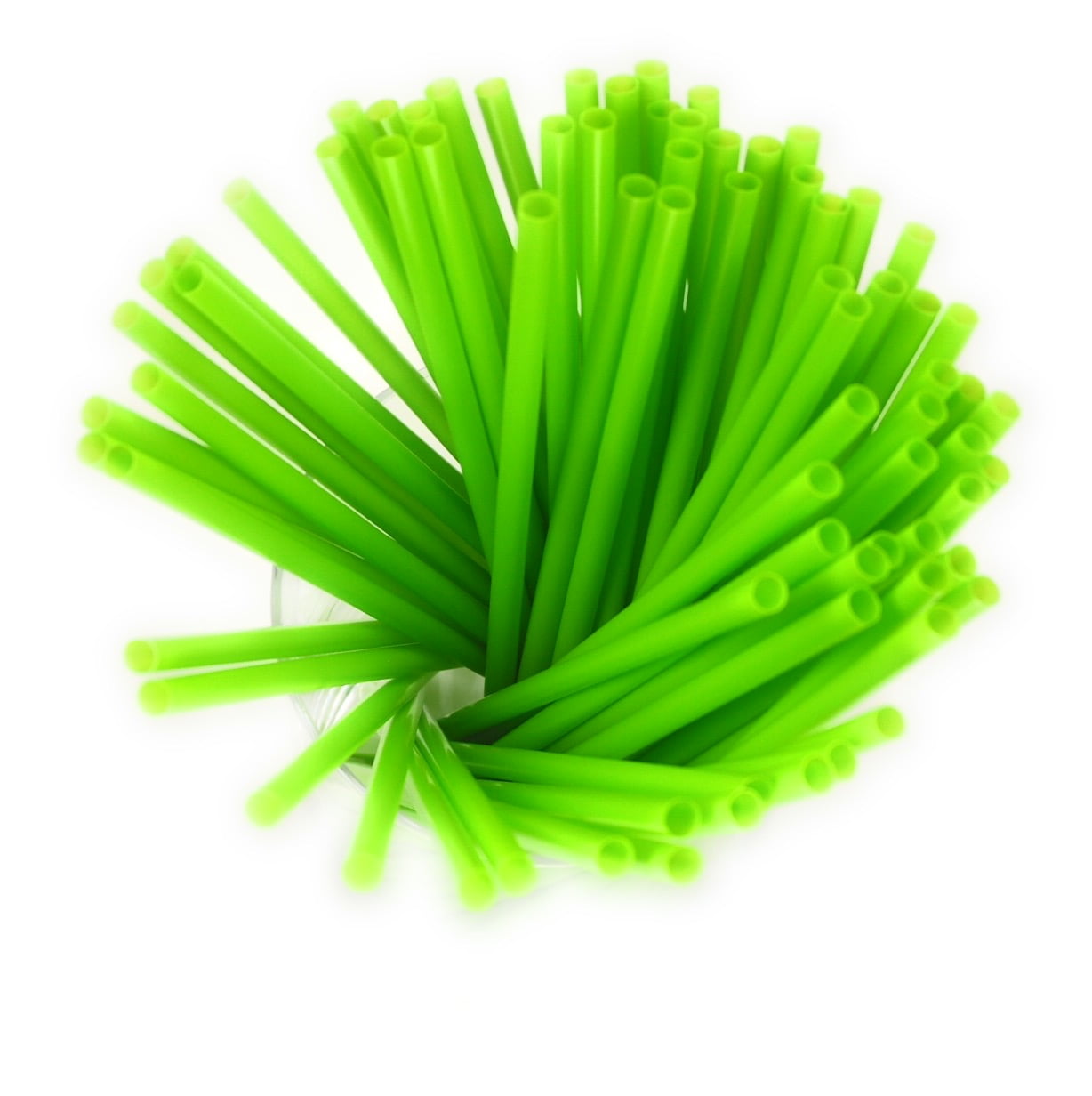 Green Colored Biodegradable 200 Pack Bulk Drinking Straws Eco Friendly