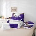 thumbnail image 5 of YST Football Comforter Set Queen Size 7-Piece American Football City Bedding with Sheets, Rugby Game Sports Style Bedding Comforters & Sets Bed-in-a-Bag, Purple Yellow Black (Baltimore), 5 of 5