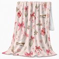thumbnail image 2 of Christmas Watercolor Illustrations Whimsical Holiday, Festive Holiday Scene, Warm Flannel Blanket for Living Room and Reading Nook, Art Lovers Christmas Gift, Festive Home Decor, 2 of 9