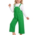 thumbnail image 2 of ZHOGXU Toddler Kids Girls Overalls With Adjustable Straps Solid Color Comfortable Stylish Pants Trousers For Casual Daily Wear,Green,15-16 Years, 2 of 4