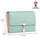 thumbnail image 5 of FT Funtor RFID Carteras para mujeres, carteras con bolsillo con cierre para mujeres con hojas, Verde (S-Green), Universal, 5 of 5