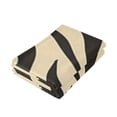 thumbnail image 7 of 2-Piece Polyester cotton Towel Set Absorbent Black and Beige Stripe Hand Towel Bath Towel Soft and Comfortable Machine Wash 28.3x14.4, 7 of 7