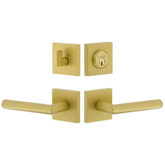 Viaggio Qadmod_Combo_238_Rh Quadrato Right Handed Solid Brass Single Cylinder Keyed Entry