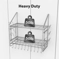 thumbnail image 4 of Pot Rack Wall Mounted Pots and Pans Organizer with Hooks and Pot Lid Holders Heavy Duty Steel Pot and Pan Hanger for Kitchen Cookware Utensils Storage .” Lx WxH, 4 of 7