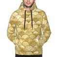 thumbnail image 4 of KLL Mermaid Fish Scale Print Mens Hoodie Long Sleeve Casual Pullover Hooded Sweatshirt Fashion Drawstring Hoodies with Pocket-, 4 of 6