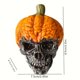thumbnail image 4 of Spooky Halloween Decoration: 1pc Evil Pumpkin Skull Resin Craft for Outdoor Garden, 4 of 4