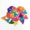 thumbnail image 2 of 200 PCS  Wooden Buttons DIY Green Colorful Curved Heart Random Mixed Wood Buttons Craft Scrapbooking Sewing Clothing Accessories (Mixing Color), 2 of 8