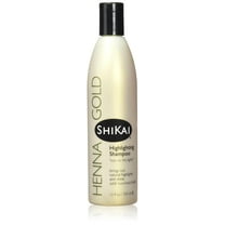 ShiKai Henna Gold Highlighting Shampoo (12 oz) | Enhances Natural Highlights & Shine | Gentle Cleanser with Henna & Sunflower Extract | For Red, Brunette & Blonde Hair