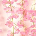 thumbnail image 3 of Paquete de 12 guirnaldas de flores de glicina, cuerdas de flores artificiales de 3.75 pies, flores colgantes falsas, flores de guirnalda de glicina de seda, enredadera de glicina para boda, jardín, de, 3 of 5